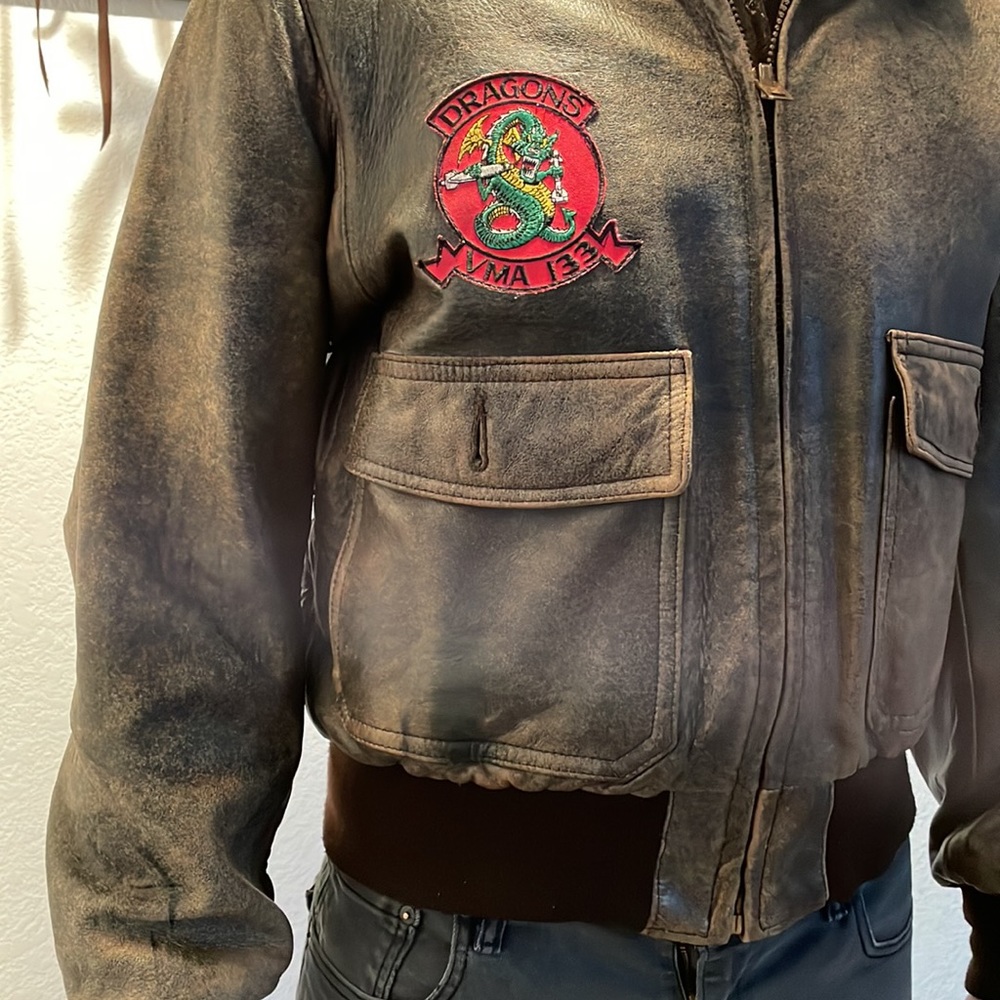 MUST SEE—Vintage Schott Bros leather G-1 Flyers jacket. Great shape. Made in USA - Picture 6 of 16